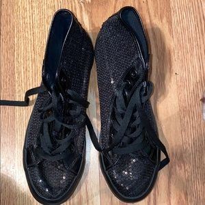 High top sequin hip hop dance shoes